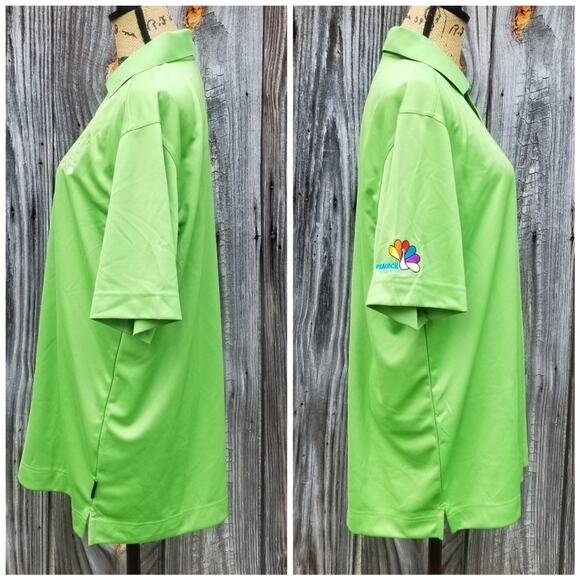 Callaway Golf Polo Shirt Size L Embroidered Short Sleeves Bright Green UPF15 NWT - Picture 2 of 8